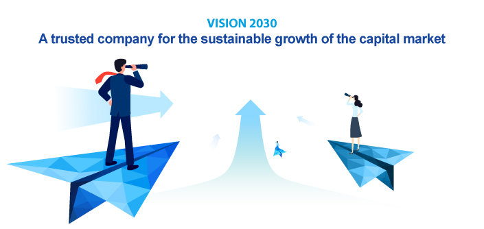 Vision 2030 A trusted complany for the sustatinable growth of the capital market