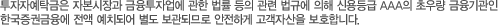 투자자예탁금은 자본시장과 금융투자업에 관한 법률 등의 관련 법규에 의해 신용등급 AAA의 초우량 금융기관인 한국증권금융에 전액 예치되어 별도 보관되므로 안전하게 고객자산을 보호합니다.