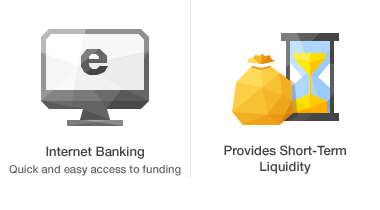Internet Banking Quick and easy access to funding, Provides Short-Term Liquidity